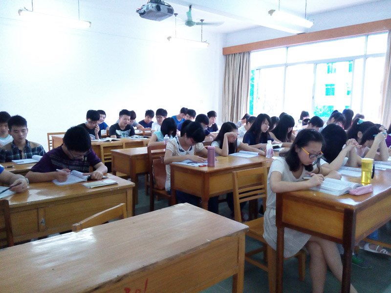 同学们在早读