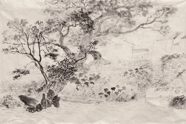 １３区五一  黄姚写生  47cm×52cm  纸本水墨  2011年.jpg